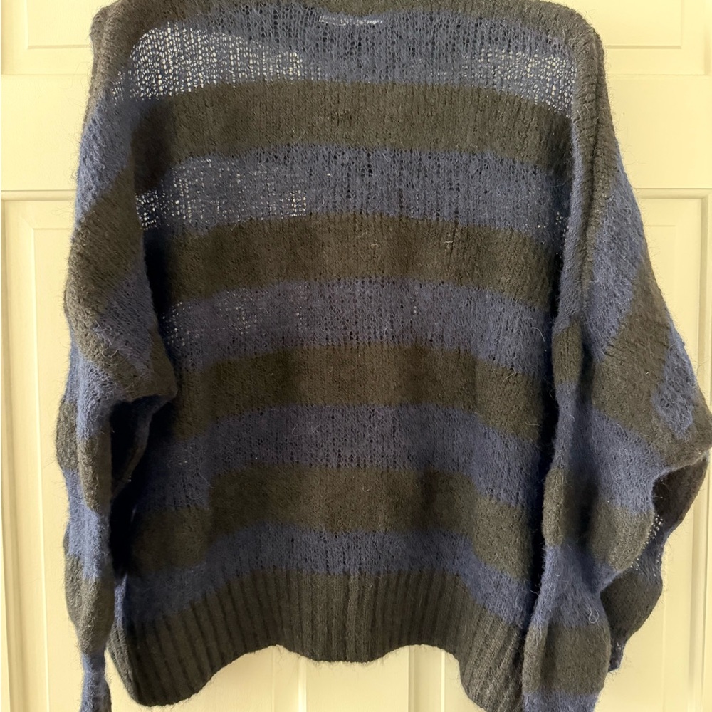 Zara navy and black Striped Sweater - size S